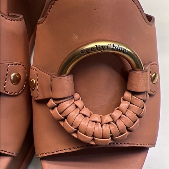 See By Chloe Women's Tan Wedge Sandals - Picture 5 of 8